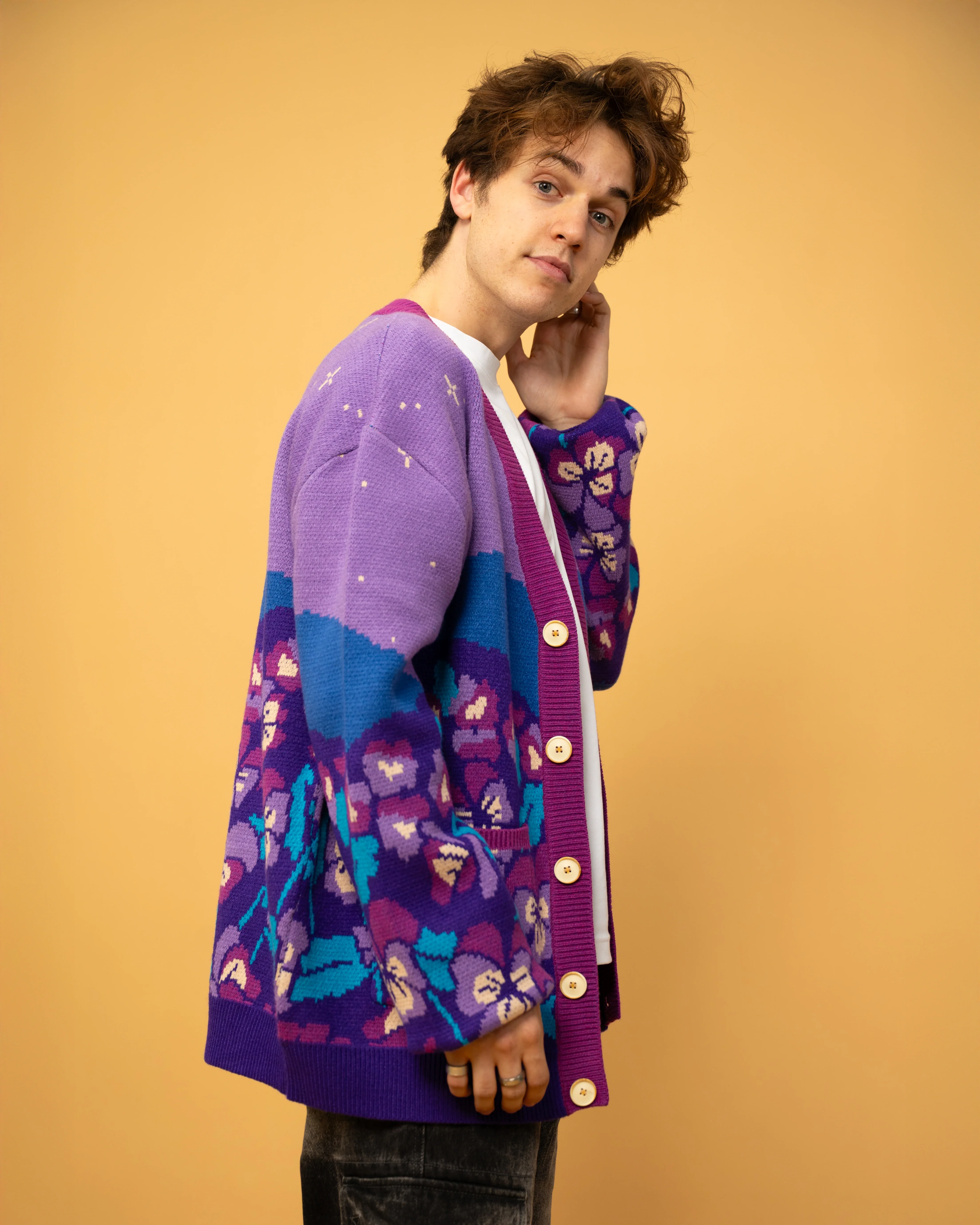 Violet Flower Cardigan - Image 7