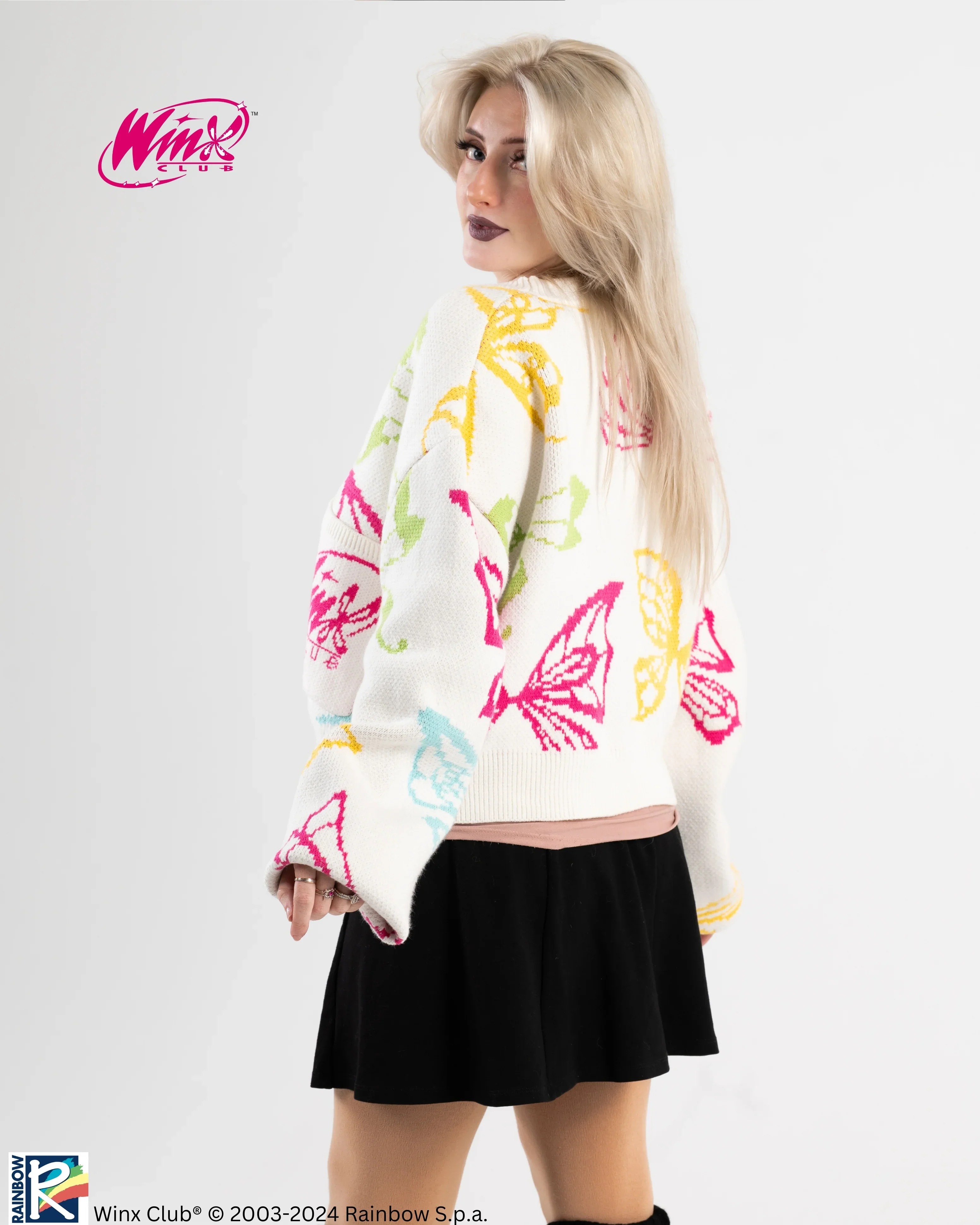 Winx Pattern Cropped Cardigan - Image 4