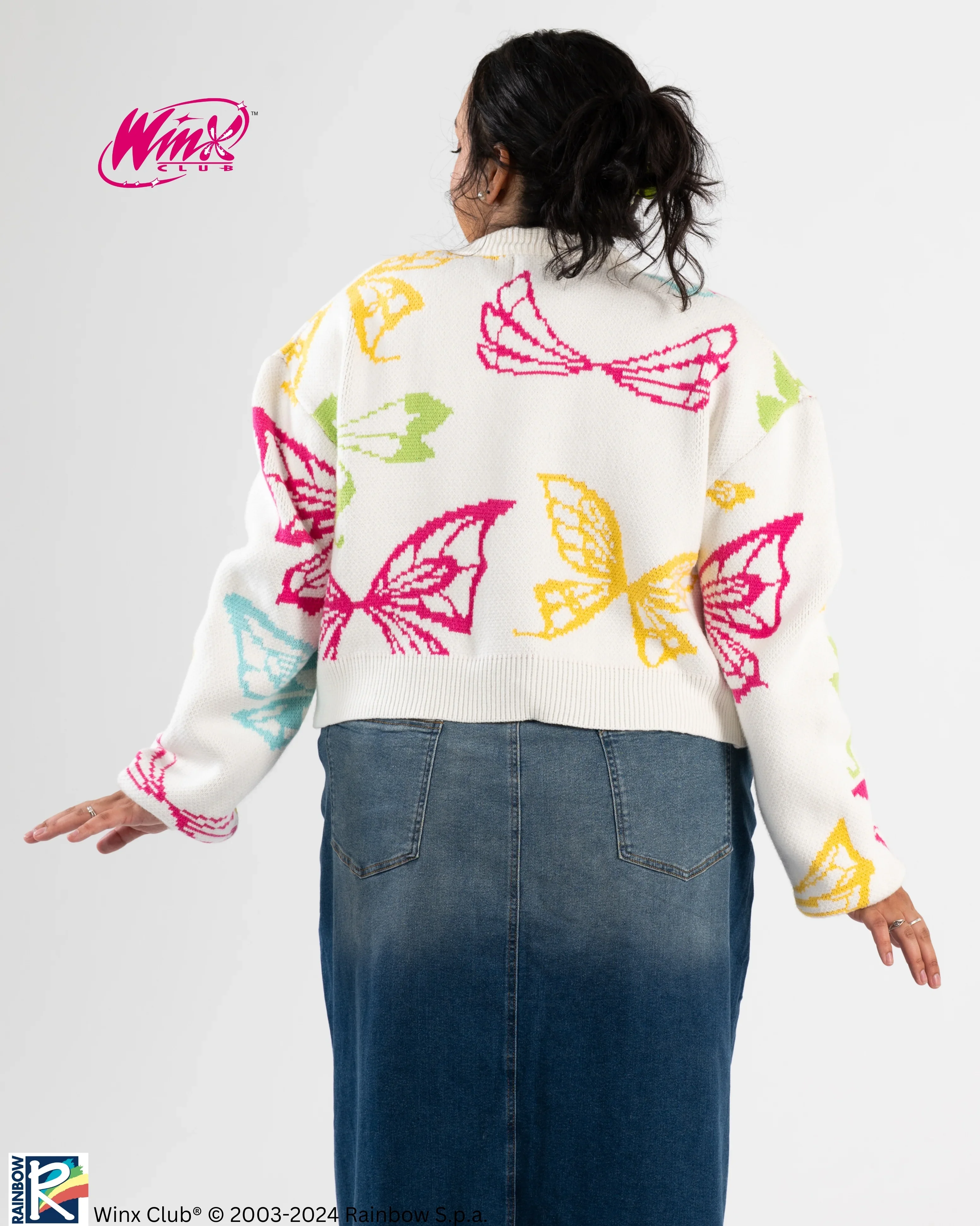 Winx Pattern Cropped Cardigan - Image 6
